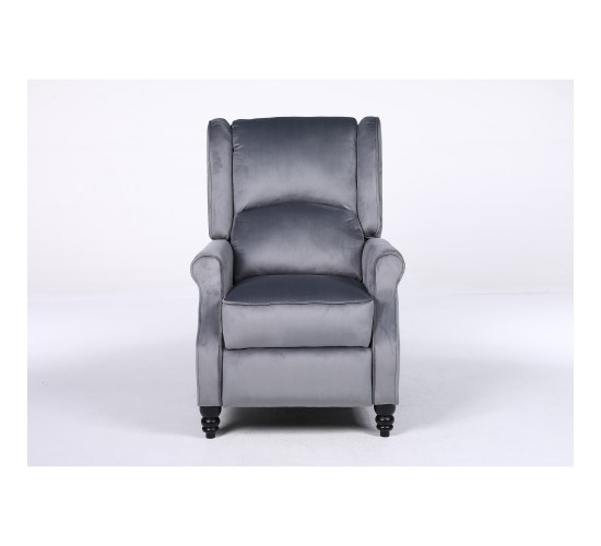 Πολυθρόνα Ανακλινόμενη ArteLibre MARKEB Γκρι Βελούδο 72x84x97cm