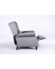 Πολυθρόνα Ανακλινόμενη ArteLibre MARKEB Γκρι Βελούδο 72x84x97cm