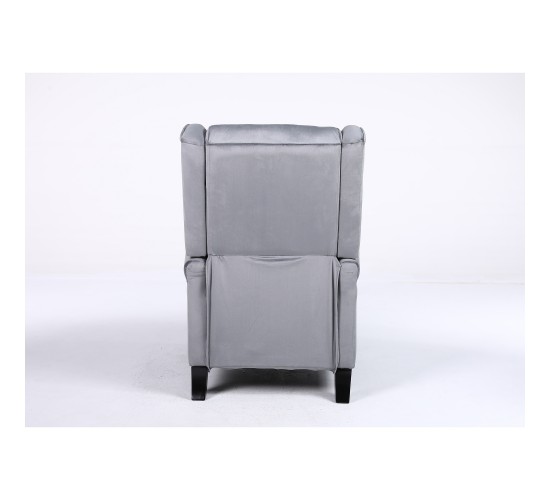 Πολυθρόνα Ανακλινόμενη ArteLibre MARKEB Γκρι Βελούδο 72x84x97cm