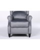 Πολυθρόνα Ανακλινόμενη ArteLibre MARKEB Γκρι Βελούδο 72x84x97cm