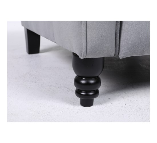 Πολυθρόνα Ανακλινόμενη ArteLibre MARKEB Γκρι Βελούδο 72x84x97cm