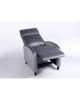 Πολυθρόνα Ανακλινόμενη ArteLibre ATRIA Γκρι Βελούδο 67.5x90x104cm