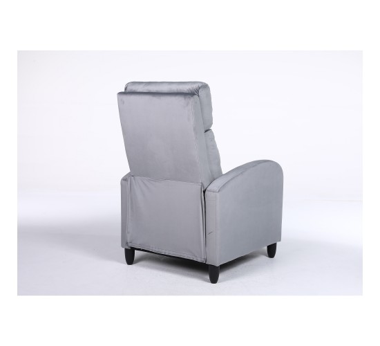 Πολυθρόνα Ανακλινόμενη ArteLibre ATRIA Γκρι Βελούδο 67.5x90x104cm