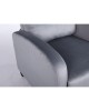 Πολυθρόνα Ανακλινόμενη ArteLibre ATRIA Γκρι Βελούδο 67.5x90x104cm