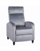 Πολυθρόνα Ανακλινόμενη ArteLibre ATRIA Γκρι Βελούδο 67.5x90x104cm