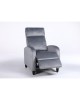 Πολυθρόνα Ανακλινόμενη ArteLibre ATRIA Γκρι Βελούδο 67.5x90x104cm