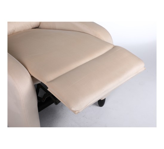 Πολυθρόνα Ανακλινόμενη ArteLibre ATRIA Εκρού Βελούδο 67.5x90x104cm