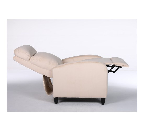 Πολυθρόνα Ανακλινόμενη ArteLibre ATRIA Εκρού Βελούδο 67.5x90x104cm