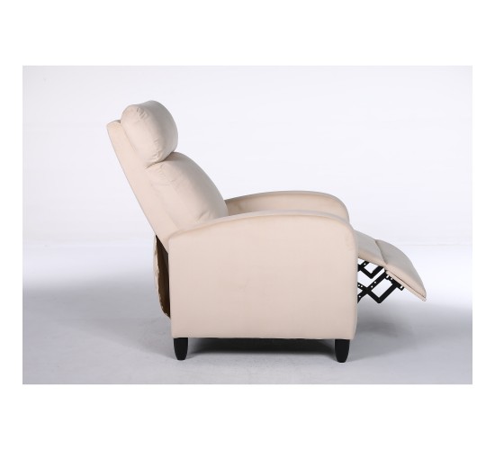 Πολυθρόνα Ανακλινόμενη ArteLibre ATRIA Εκρού Βελούδο 67.5x90x104cm