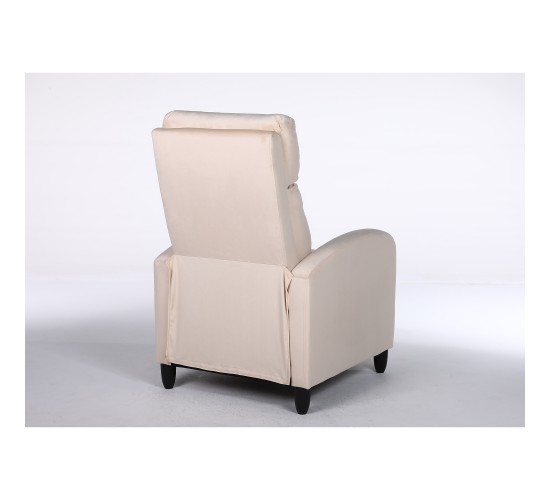 Πολυθρόνα Ανακλινόμενη ArteLibre ATRIA Εκρού Βελούδο 67.5x90x104cm