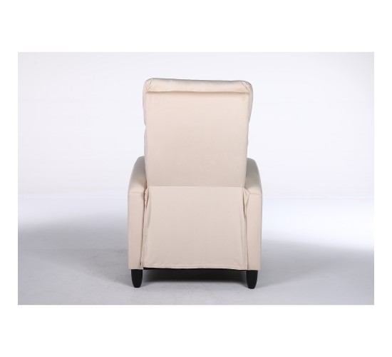 Πολυθρόνα Ανακλινόμενη ArteLibre ATRIA Εκρού Βελούδο 67.5x90x104cm