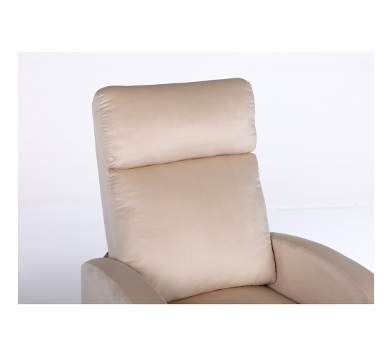 Πολυθρόνα Ανακλινόμενη ArteLibre ATRIA Εκρού Βελούδο 67.5x90x104cm