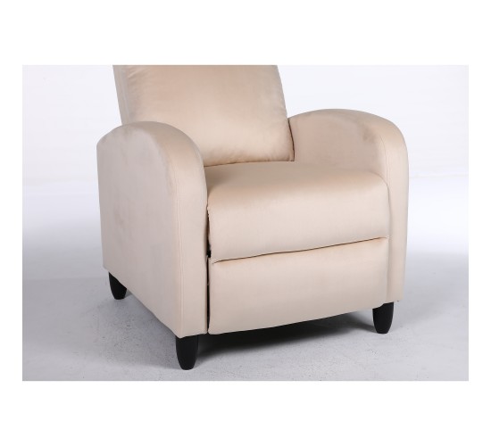 Πολυθρόνα Ανακλινόμενη ArteLibre ATRIA Εκρού Βελούδο 67.5x90x104cm