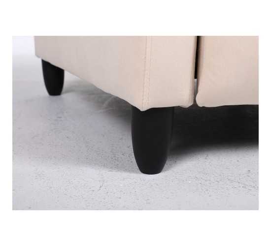 Πολυθρόνα Ανακλινόμενη ArteLibre ATRIA Εκρού Βελούδο 67.5x90x104cm