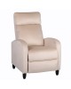 Πολυθρόνα Ανακλινόμενη ArteLibre ATRIA Εκρού Βελούδο 67.5x90x104cm