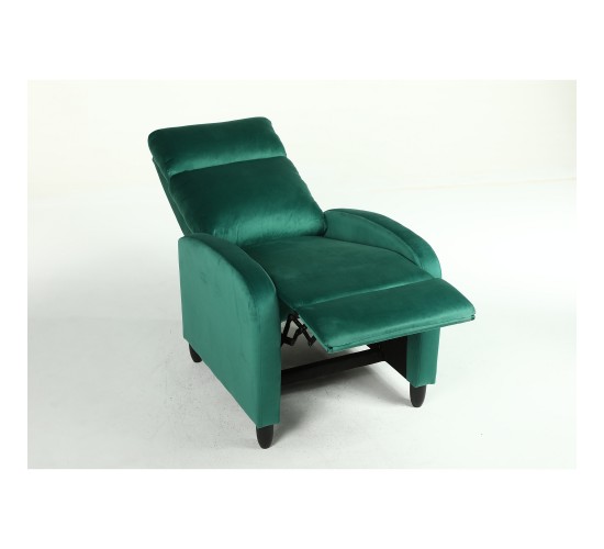 Πολυθρόνα Ανακλινόμενη ArteLibre ATRIA Πράσινο Βελούδο 67.5x90x104cm