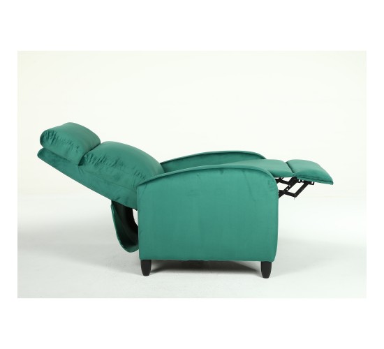 Πολυθρόνα Ανακλινόμενη ArteLibre ATRIA Πράσινο Βελούδο 67.5x90x104cm