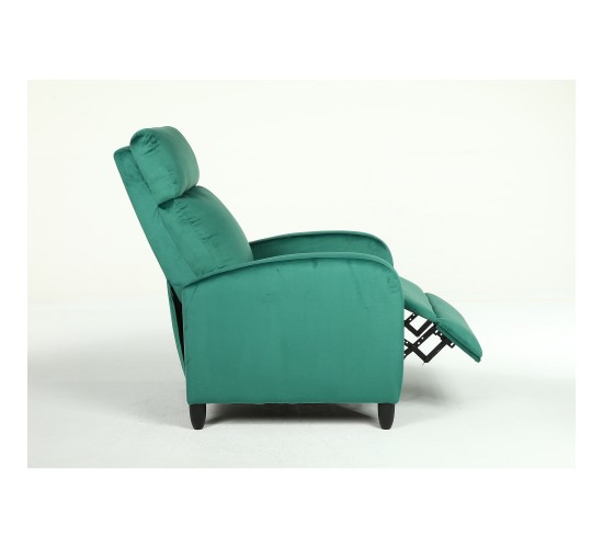 Πολυθρόνα Ανακλινόμενη ArteLibre ATRIA Πράσινο Βελούδο 67.5x90x104cm