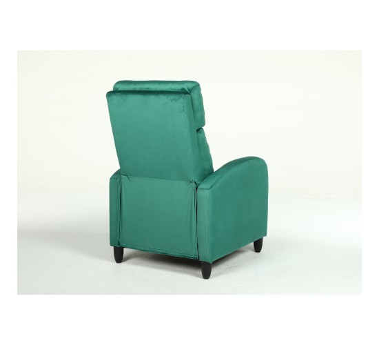 Πολυθρόνα Ανακλινόμενη ArteLibre ATRIA Πράσινο Βελούδο 67.5x90x104cm