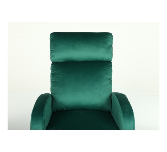 Πολυθρόνα Ανακλινόμενη ArteLibre ATRIA Πράσινο Βελούδο 67.5x90x104cm