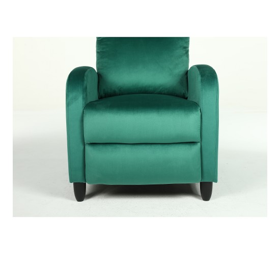 Πολυθρόνα Ανακλινόμενη ArteLibre ATRIA Πράσινο Βελούδο 67.5x90x104cm