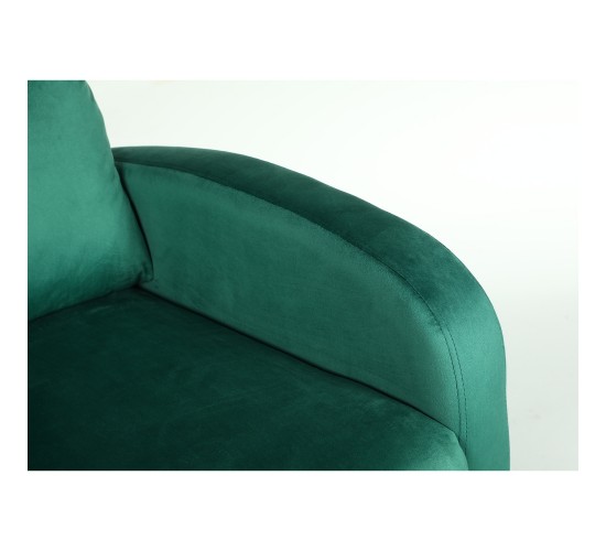 Πολυθρόνα Ανακλινόμενη ArteLibre ATRIA Πράσινο Βελούδο 67.5x90x104cm