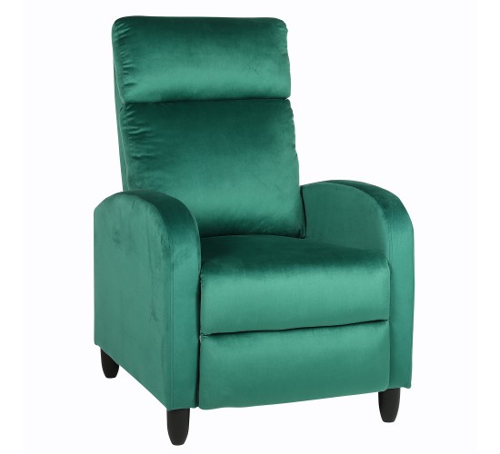 Πολυθρόνα Ανακλινόμενη ArteLibre ATRIA Πράσινο Βελούδο 67.5x90x104cm