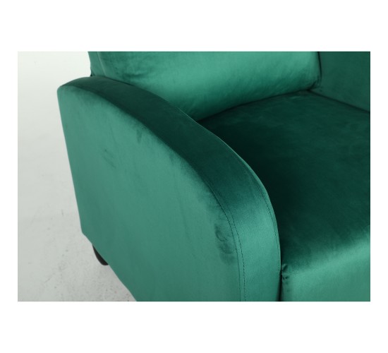 Πολυθρόνα Ανακλινόμενη ArteLibre ATRIA Πράσινο Βελούδο 67.5x90x104cm