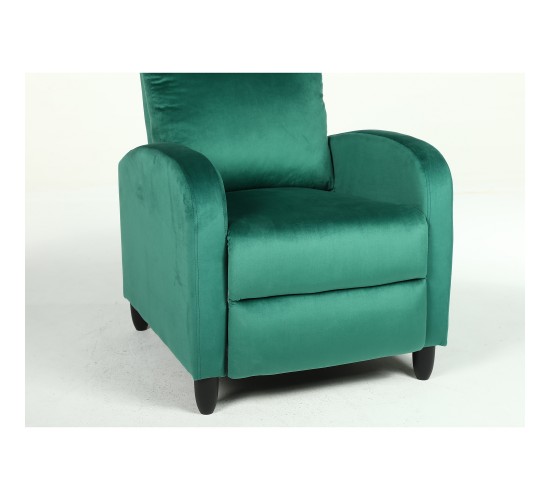 Πολυθρόνα Ανακλινόμενη ArteLibre ATRIA Πράσινο Βελούδο 67.5x90x104cm