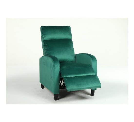 Πολυθρόνα Ανακλινόμενη ArteLibre ATRIA Πράσινο Βελούδο 67.5x90x104cm