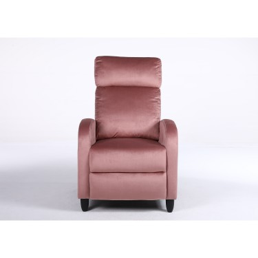 Πολυθρόνα Ανακλινόμενη ArteLibre ATRIA Σάπιο Μήλο Βελούδο 67.5x90x104cm