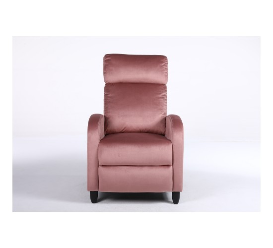 Πολυθρόνα Ανακλινόμενη ArteLibre ATRIA Σάπιο Μήλο Βελούδο 67.5x90x104cm