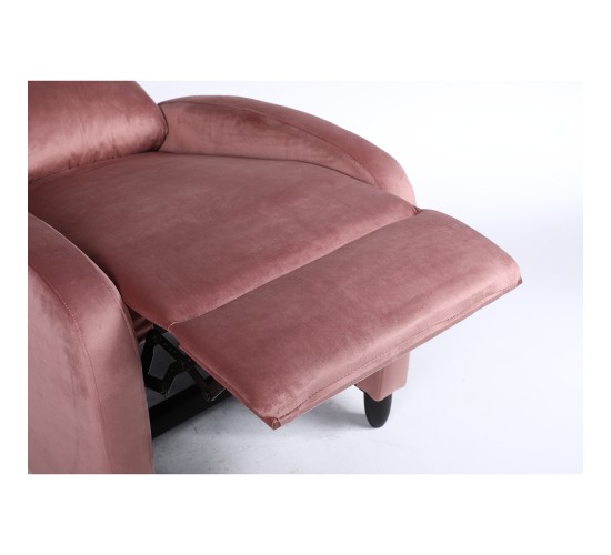 Πολυθρόνα Ανακλινόμενη ArteLibre ATRIA Σάπιο Μήλο Βελούδο 67.5x90x104cm