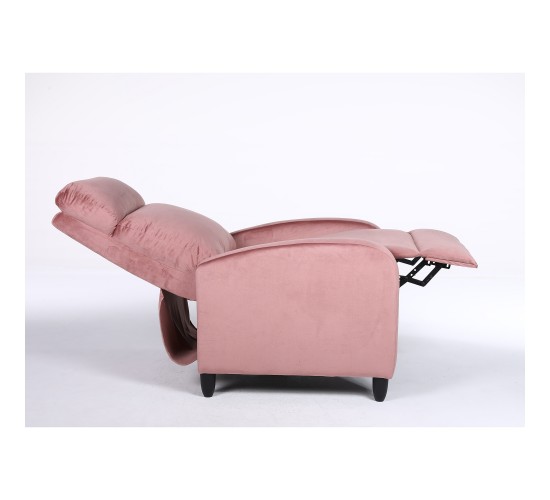 Πολυθρόνα Ανακλινόμενη ArteLibre ATRIA Σάπιο Μήλο Βελούδο 67.5x90x104cm