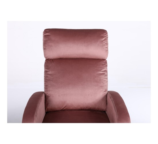Πολυθρόνα Ανακλινόμενη ArteLibre ATRIA Σάπιο Μήλο Βελούδο 67.5x90x104cm