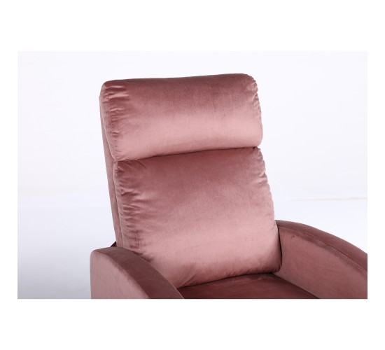 Πολυθρόνα Ανακλινόμενη ArteLibre ATRIA Σάπιο Μήλο Βελούδο 67.5x90x104cm
