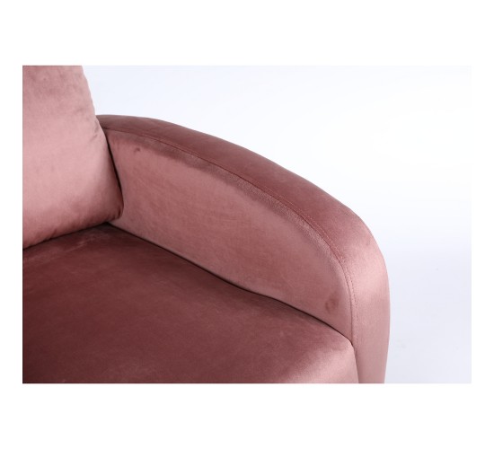 Πολυθρόνα Ανακλινόμενη ArteLibre ATRIA Σάπιο Μήλο Βελούδο 67.5x90x104cm