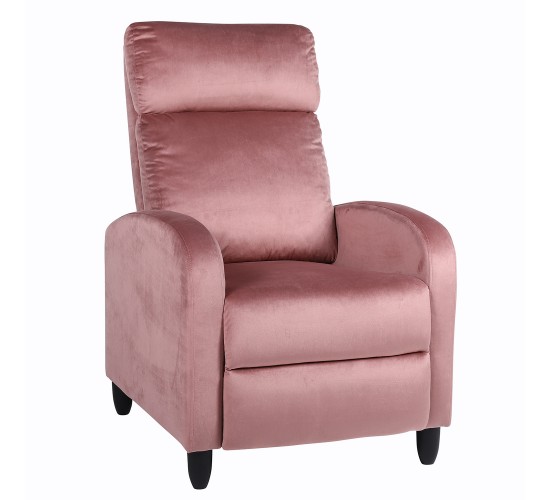 Πολυθρόνα Ανακλινόμενη ArteLibre ATRIA Σάπιο Μήλο Βελούδο 67.5x90x104cm