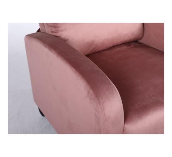 Πολυθρόνα Ανακλινόμενη ArteLibre ATRIA Σάπιο Μήλο Βελούδο 67.5x90x104cm
