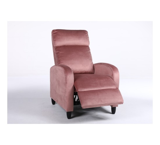 Πολυθρόνα Ανακλινόμενη ArteLibre ATRIA Σάπιο Μήλο Βελούδο 67.5x90x104cm
