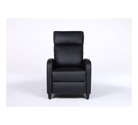 Πολυθρόνα Ανακλινόμενη ArteLibre ATRIA Μαύρο PU 67.5x90x104cm