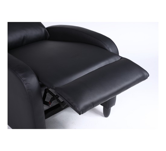 Πολυθρόνα Ανακλινόμενη ArteLibre ATRIA Μαύρο PU 67.5x90x104cm