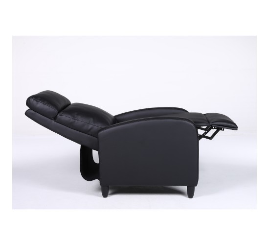 Πολυθρόνα Ανακλινόμενη ArteLibre ATRIA Μαύρο PU 67.5x90x104cm