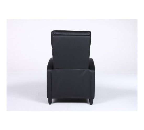 Πολυθρόνα Ανακλινόμενη ArteLibre ATRIA Μαύρο PU 67.5x90x104cm
