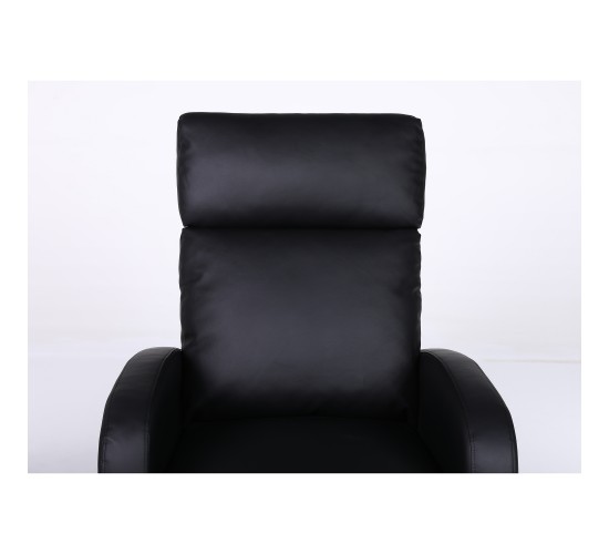 Πολυθρόνα Ανακλινόμενη ArteLibre ATRIA Μαύρο PU 67.5x90x104cm