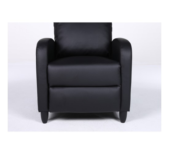 Πολυθρόνα Ανακλινόμενη ArteLibre ATRIA Μαύρο PU 67.5x90x104cm