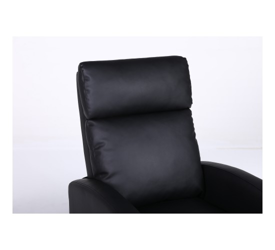 Πολυθρόνα Ανακλινόμενη ArteLibre ATRIA Μαύρο PU 67.5x90x104cm
