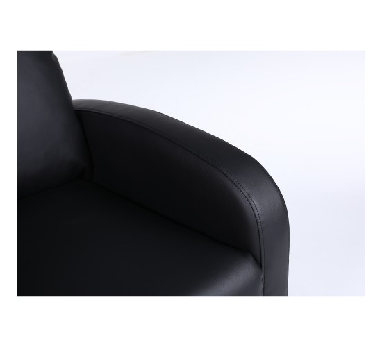 Πολυθρόνα Ανακλινόμενη ArteLibre ATRIA Μαύρο PU 67.5x90x104cm