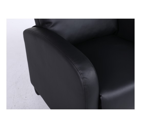 Πολυθρόνα Ανακλινόμενη ArteLibre ATRIA Μαύρο PU 67.5x90x104cm