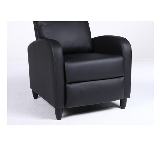 Πολυθρόνα Ανακλινόμενη ArteLibre ATRIA Μαύρο PU 67.5x90x104cm